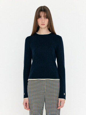 [EXCLUSIVE] Knit Pullover - Navy/Ivory