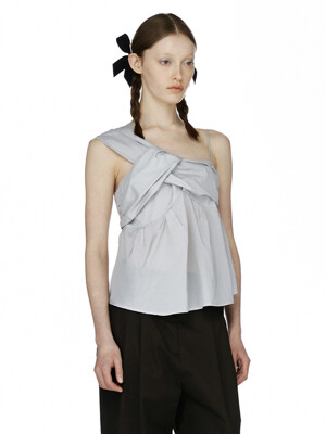 SILKY TWISTED TOP (GREY)