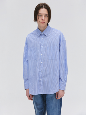 Overfit Cotton Stripe Shirts