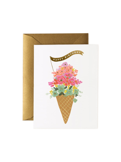 문구 - 라이플페이퍼 (RIFLE PAPER) - 라이플페이퍼 Ice Cream Birthday Card 생일 카드