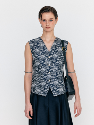WIVA Double-Belted Vest - Navy Multi