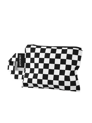 checkerboard zipper pouch bag