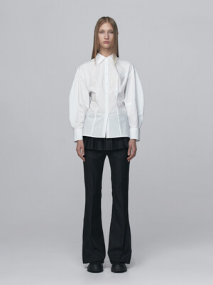 VOLUME COTTON SHIRT_WHITE