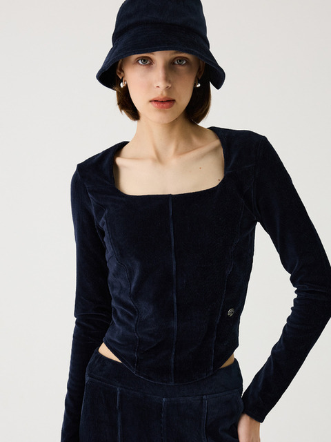 티셔츠,스포츠웨어,골프 - 포트메인 (PORT MAYNE) - CORDUROY ATHLETIC TOP - NAVY