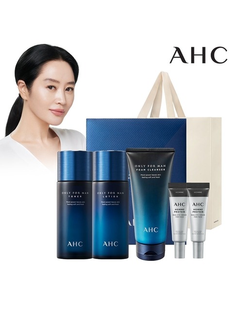 스킨케어세트 - 에이에이치씨 (AHC) - [추석선물대첩] 온리포맨 스킨케어2종세트+아이크림7ml 2개+폼클렌저140ml+쇼핑백