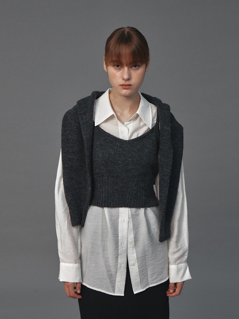 셔츠 - 레미 (Lemme) - SILKY BASIC SHIRT (IVORY)