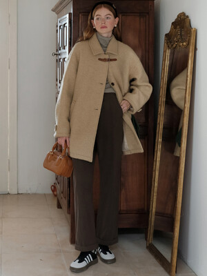 Cest_Causal side button pants_BROWN