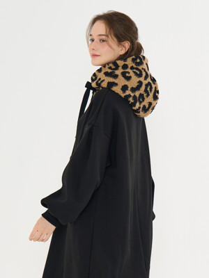 MET fleece hood one-piece leopard