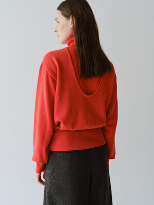 TFW WOOL DOUBLE LAYERD KNIT TOP_3COLORS