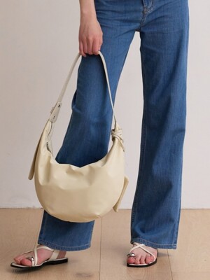 Nylon hobo bag - Cream beige