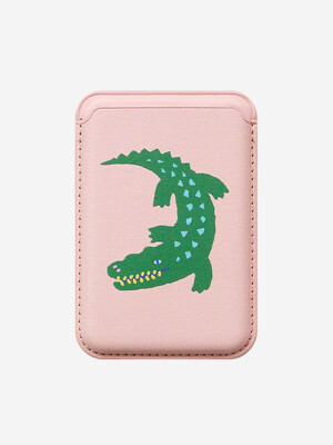 [맥세이프 카드지갑]Pink-Crocodile Magsafe Cardcase