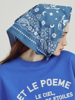 Moon Cat Bandana_BLUE