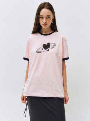Love Planet Citta Artwork Ringer T-shirt_CTT375(Pink)
