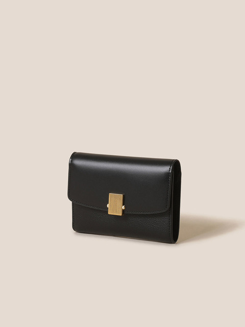 ◇COURONNE◇ Fermoir Middle Wallet (Dark Brown)_RCWEX24641BR Mael Frame Half Wallet _COURONNE - 코오롱몰
