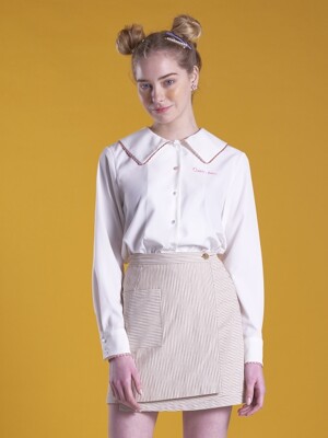 PIPING BLOUSE_IVORY