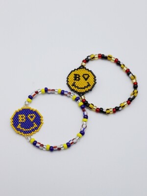 BONBEAU smile beads Bracelet 이국적인 컬러 스마일 비즈팔찌