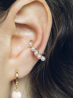 crown pearl earcuff (2colors)