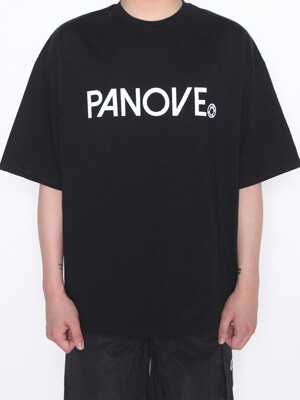 pnv002_panove over fit logo tee (black)