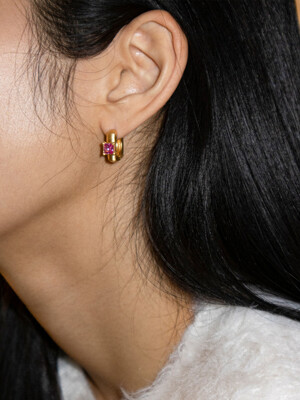 MOMO Earrings (NANA) 모모 스퀘어 귀걸이 (실버 925)