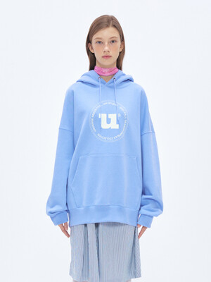 U CIRCLE LOGO HOOD (SKY BLUE)