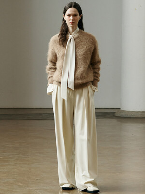 [Day-wool] Two Tuck Wide-leg Trousers