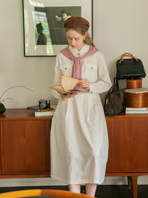 JIMENA long sleeve dress_CREAM