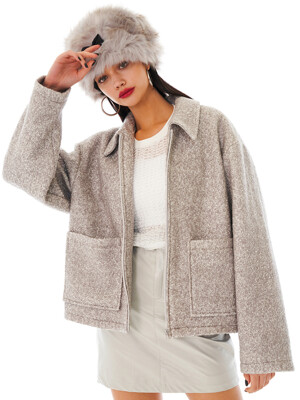 Stardust Boucle Wool Jacket [Gray]