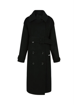 [FW22] BELTED WOOL-BLEND COAT