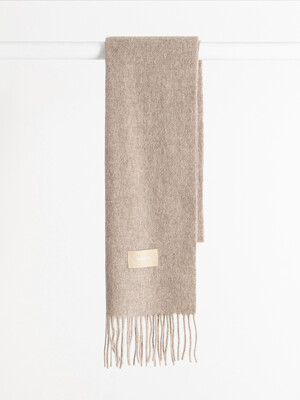 wool color muffler (M007_light beige)