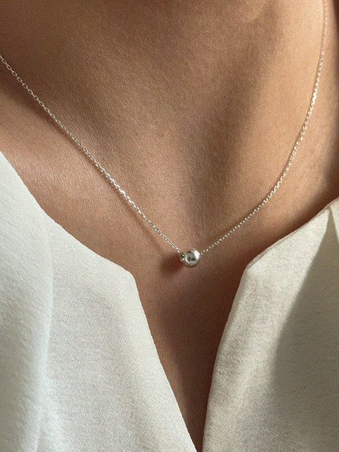 주얼리 - 바이위켄드 (byweekend) - silver925 5mm ball necklace