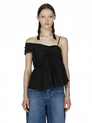 SILKY TWISTED TOP (BLACK)