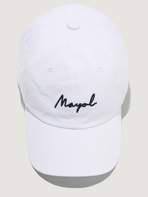 모자,모자 - 마욜 (MAYOL) - 로고 레터링 볼캡_화이트