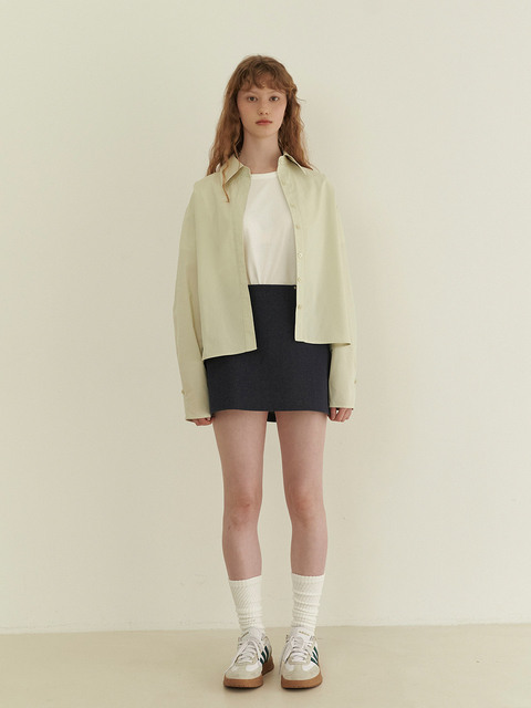 스커트,스커트 - 이슈넘버 (ISSUE NUMBER) - 3.83 Denim mini skirt (Denim)