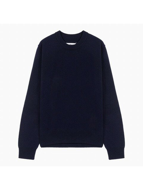 럭셔리어패럴 - 매종 마르지엘라 (MAISON MARGIELA) - 22FW 메종 마르지엘라 스티치 네이비 여성 캐시미어 니트 SI0HA0002 S17809 511