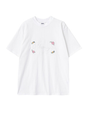 ALWAYS EMBROIDERED T-SHIRT(WHITE)