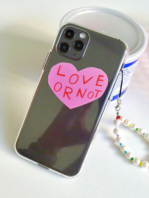 Pink Loveornot Clear Jelly Phonecase