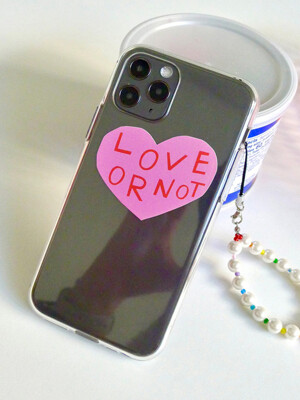 iPhone16시리즈입고_Pink Loveornot Clear Jelly Phonecase