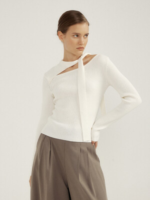 Neck Tie Knit(IVORY)