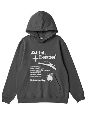 ATHL. EXERCISE HAND ARCHIVE HOODIE_DARK CHARCOAL