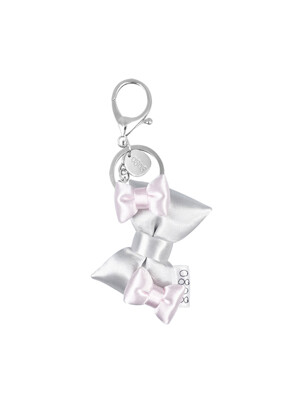 0808 ribbon keyring (silver)