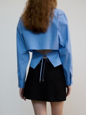 Back Cut-out String Shirts Blue (JWBL4E901B2)