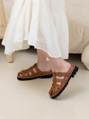 (FKS1F1SS114B2) 와이드 피셔맨 슬라이드 BROWN 5cm