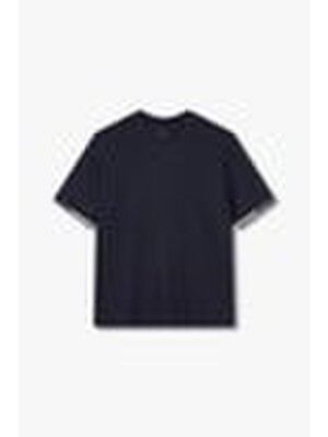 AX 남성 로고 라인 트리밍 티셔츠-네이비(A414130034)