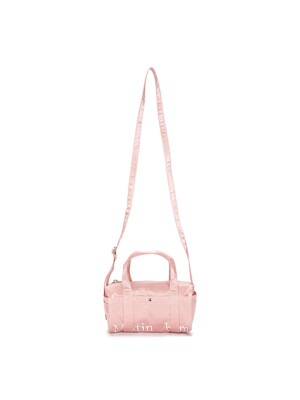 GLOSSY LOGO SPORTY MINI DUFFEL BAG IN LIGHT PINK