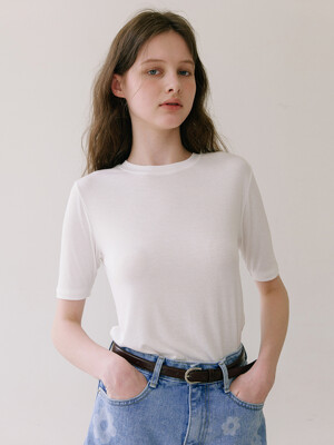 Soft Half Sleeve T-shirt - Ivory
