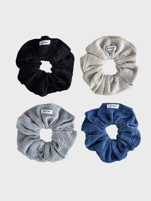 corduroy warm scrunchie - 4color