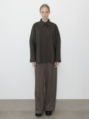 TRES WIDE PANTS (BROWN)