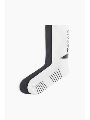 스포츠 양말 DryMove™ 2켤레 세트 화이트/다크 그레이 1258909003