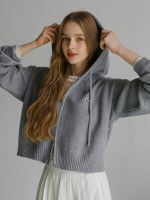 Egg Patch Two-Way Hood Knit Zip-Up_F5S28CA_Gray