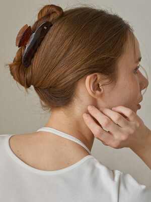Fan shape french hair claw clip, Elise_3 colors